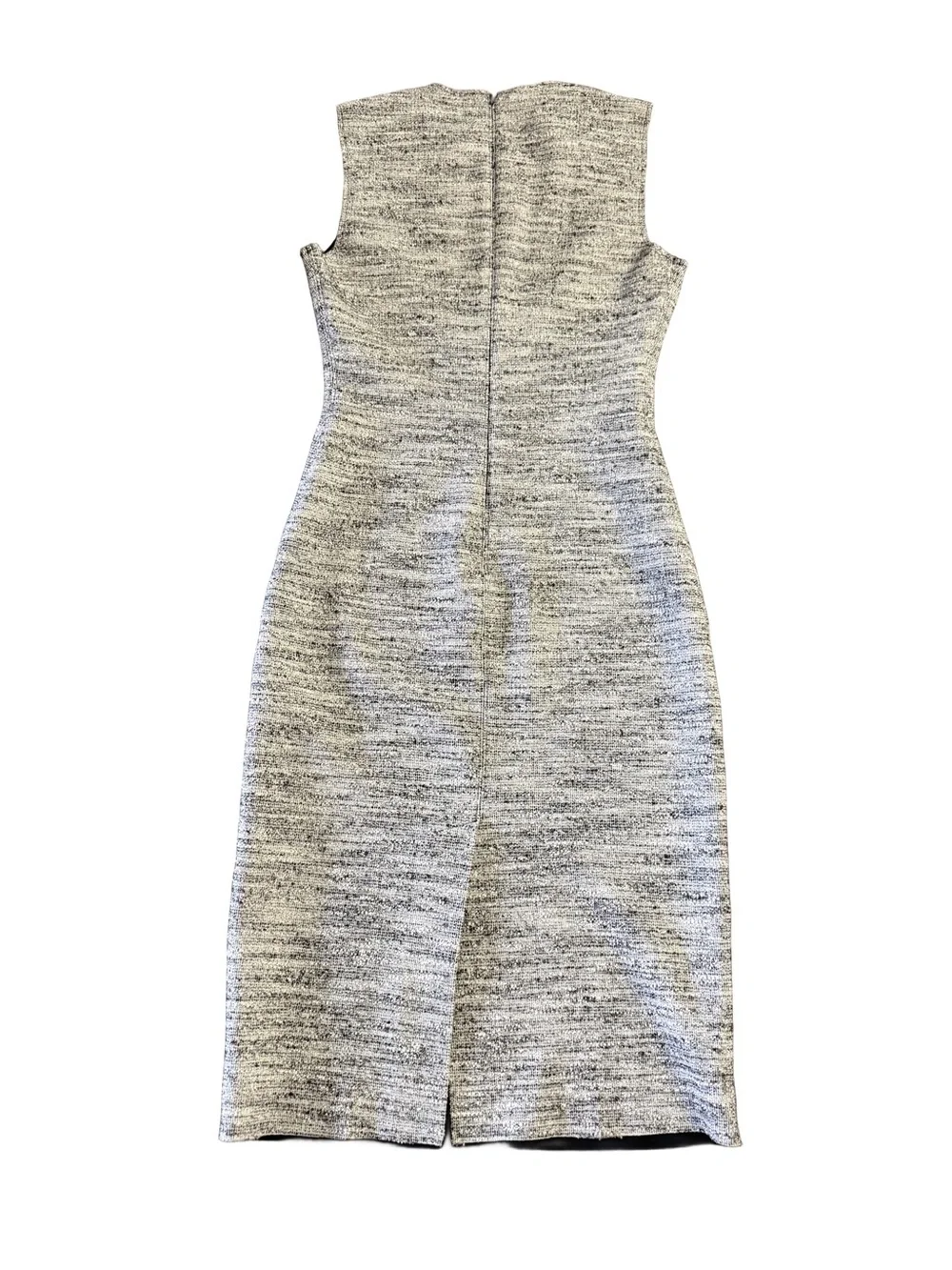 Theory Sleeveless Textured Midi Dress in Heather Gray